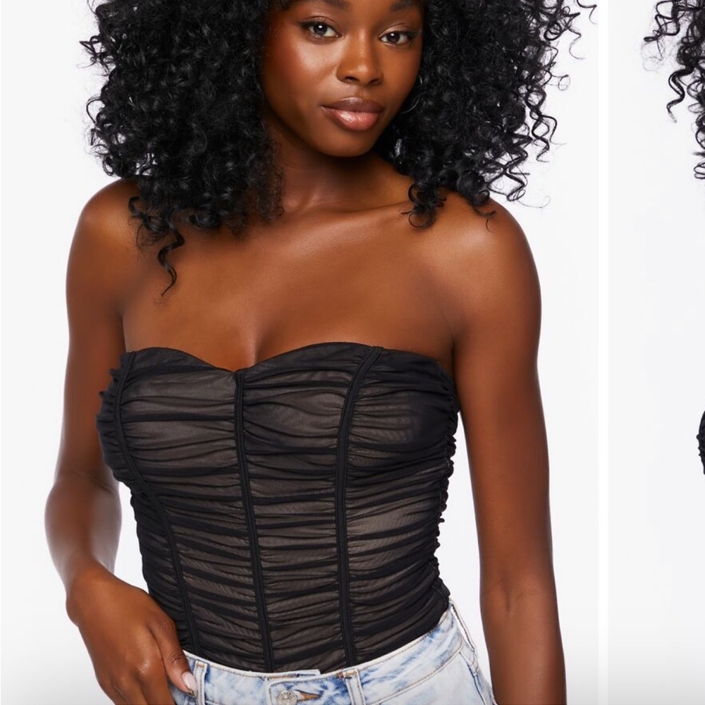 NWT Forever 21 Sweetheart Mesh Bodysuit